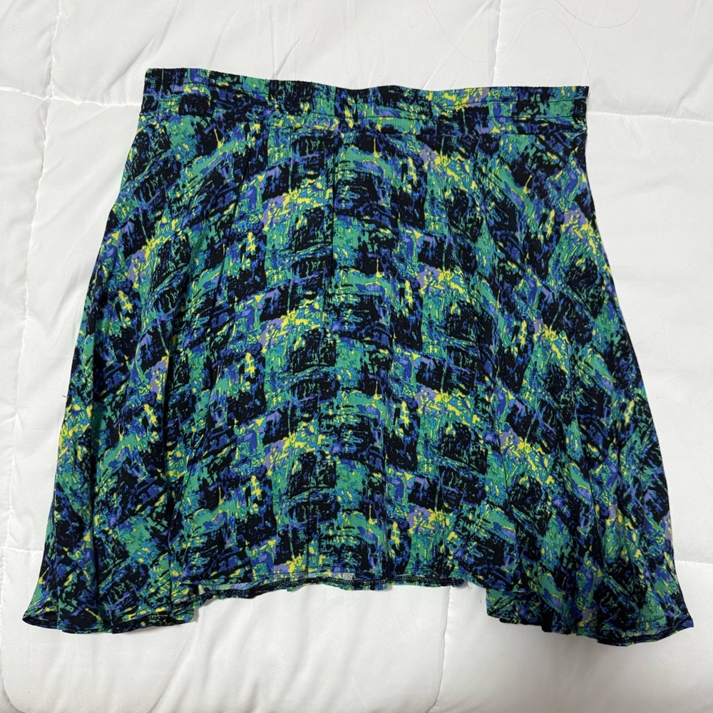 Multicolor Abstract Print Skirt